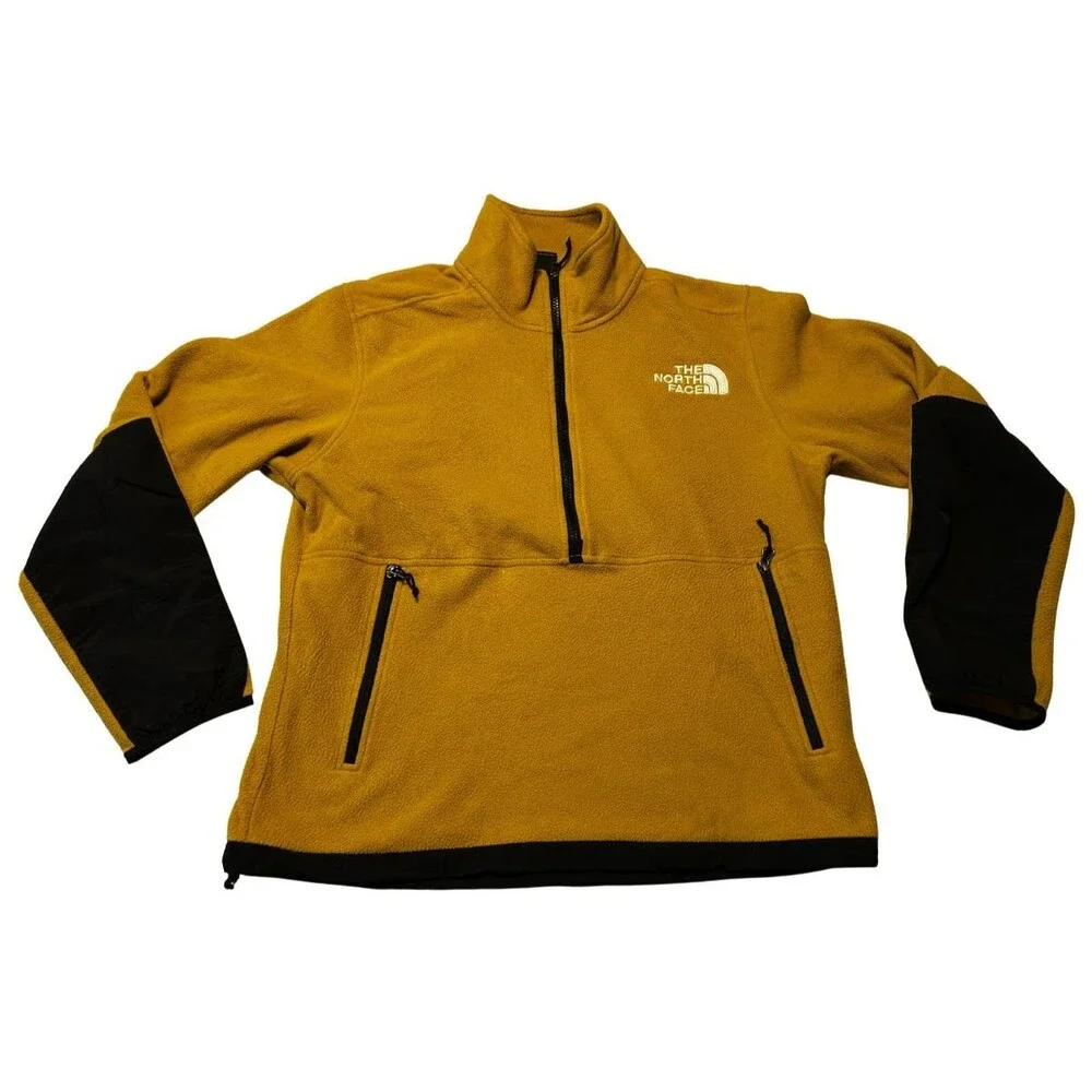 The North Face Men's XXL Blue/Black Colorblock 1/4 Zip Fleece Sweatshirt